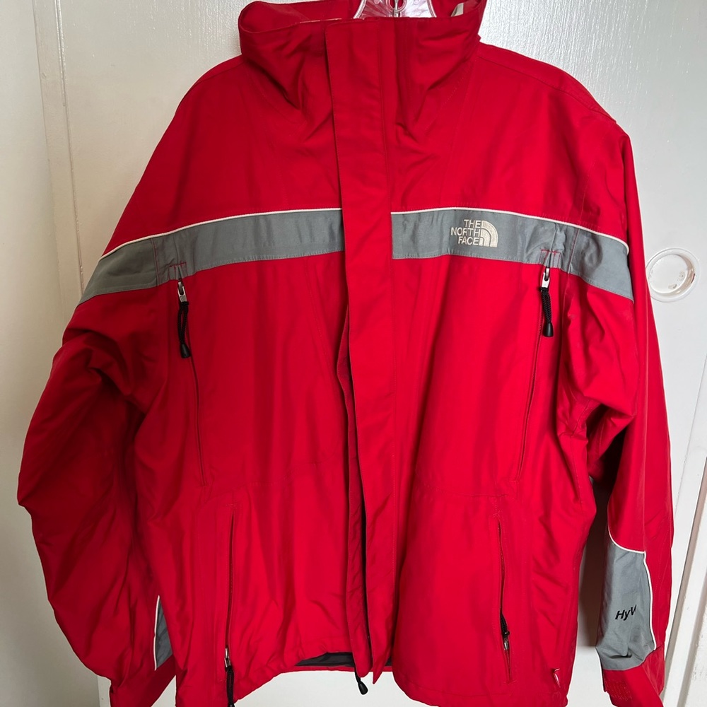 Rain North Face red jacket for men